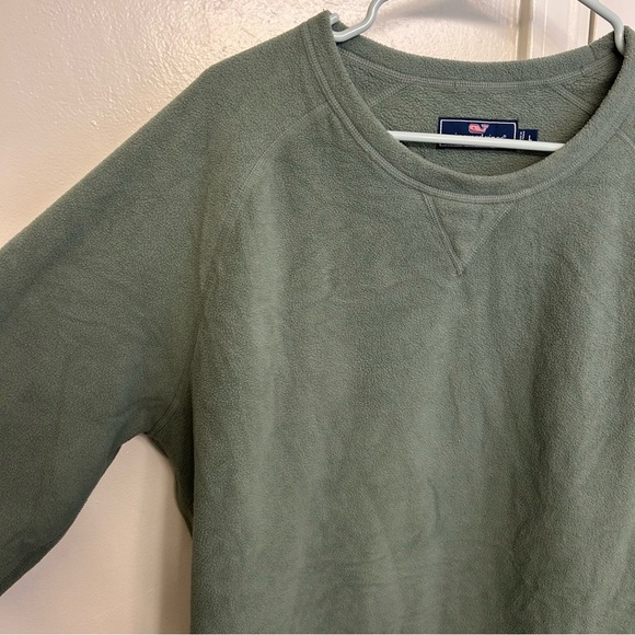 Vineyard Vines Harbor Fleece Men's Green Crewneck Sweater Size L - Picture 4 of 8